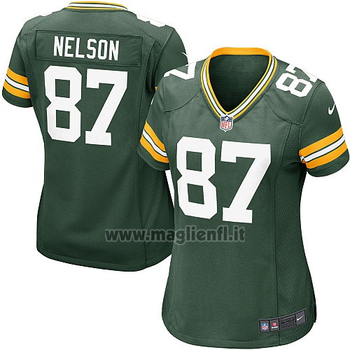 Maglia NFL Game Donna Green Bay Packers Nelson Verde Militar